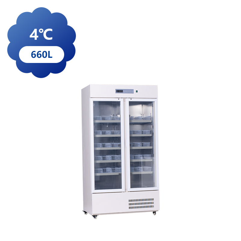 Two Doors 4°C Refrigerators Designed For Blood Banks And Hospitals