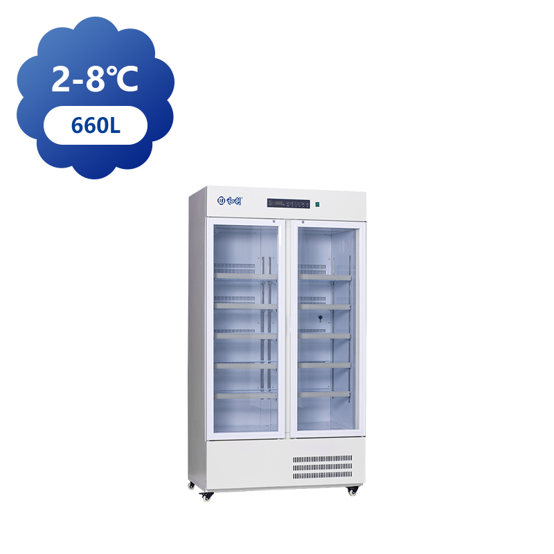 660L 2-8 Degrees Two Doors Frost-free Medical Refrigerator For Lab